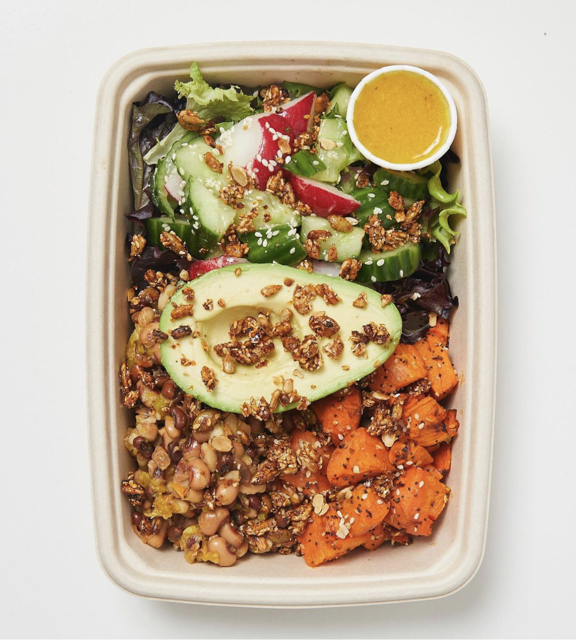 The image showcases a vibrant salad filled with fresh vegetables, highlighting the natural and healthy ingredients that Maepole emphasizes in its menu. This dish not only appeals to health-conscious diners but also reflects the restaurant's commitment to offering diverse and flavorful options inspired by various cuisines.